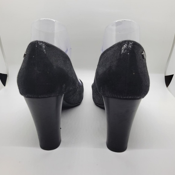 Calvin‎ Klein Olive 2 Leather Heels-Black-Women's 9.5 - Picture 5 of 10